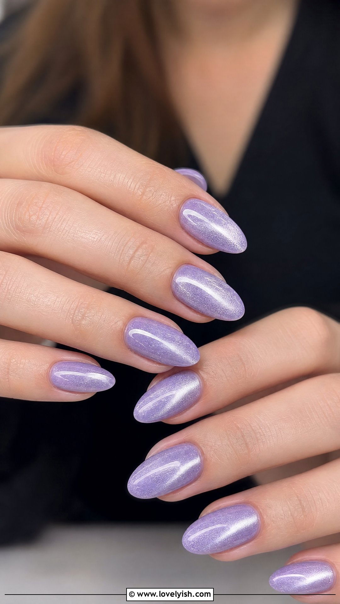 Lavender Cat Eye Polygel Nails - 50 polygel nails - 50 polygel nails