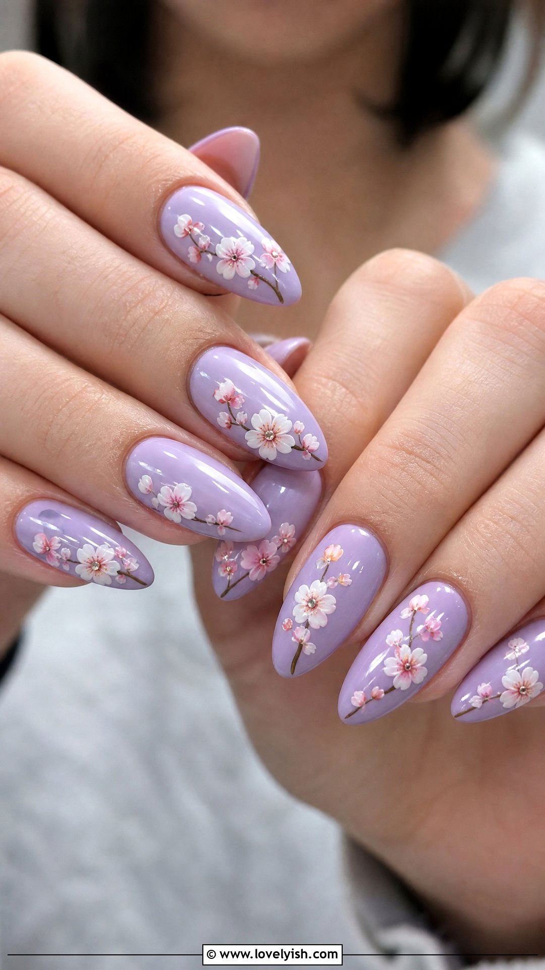 Lavender Cherry Blossom Nails - 50 cherry blossom nails - 50 cherry blossom nails