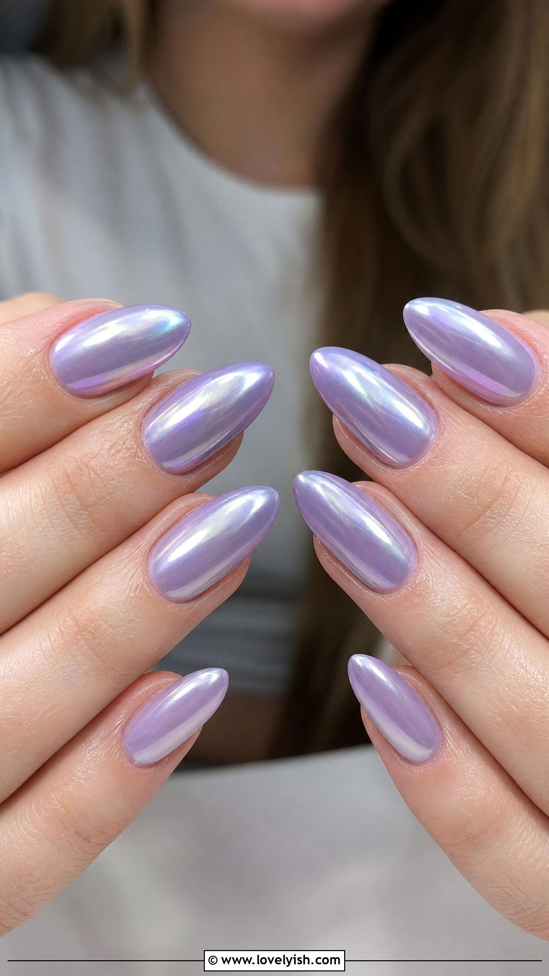 Lavender Chrome Builder Gel Nails - 50 builder gel nails - 50 builder gel nails