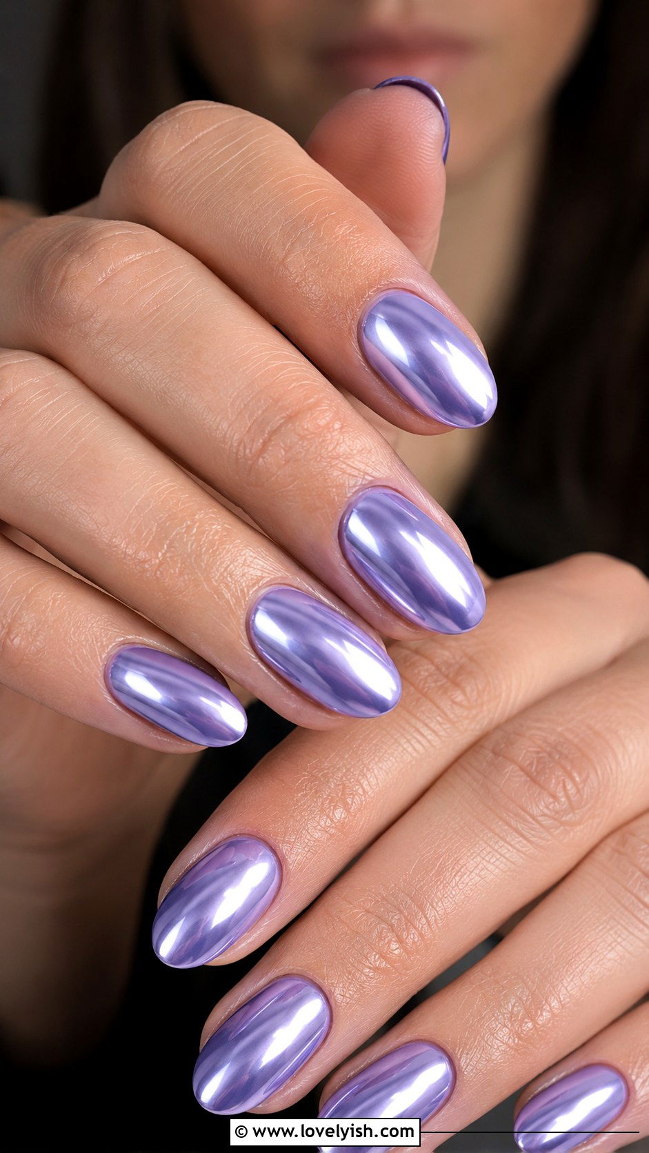 Lavender Chrome Easter Nails - 44 easter nail designs - 44 easter nail designs