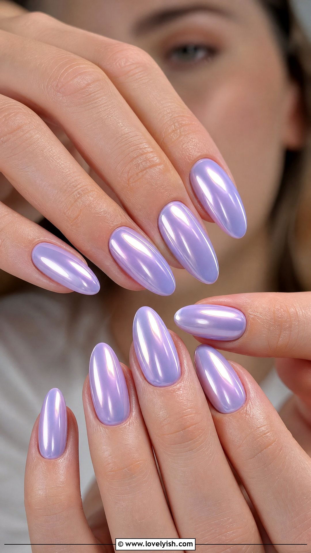 Lavender Chrome Nails - 50 classy spring nail designs - 50 classy spring nail designs