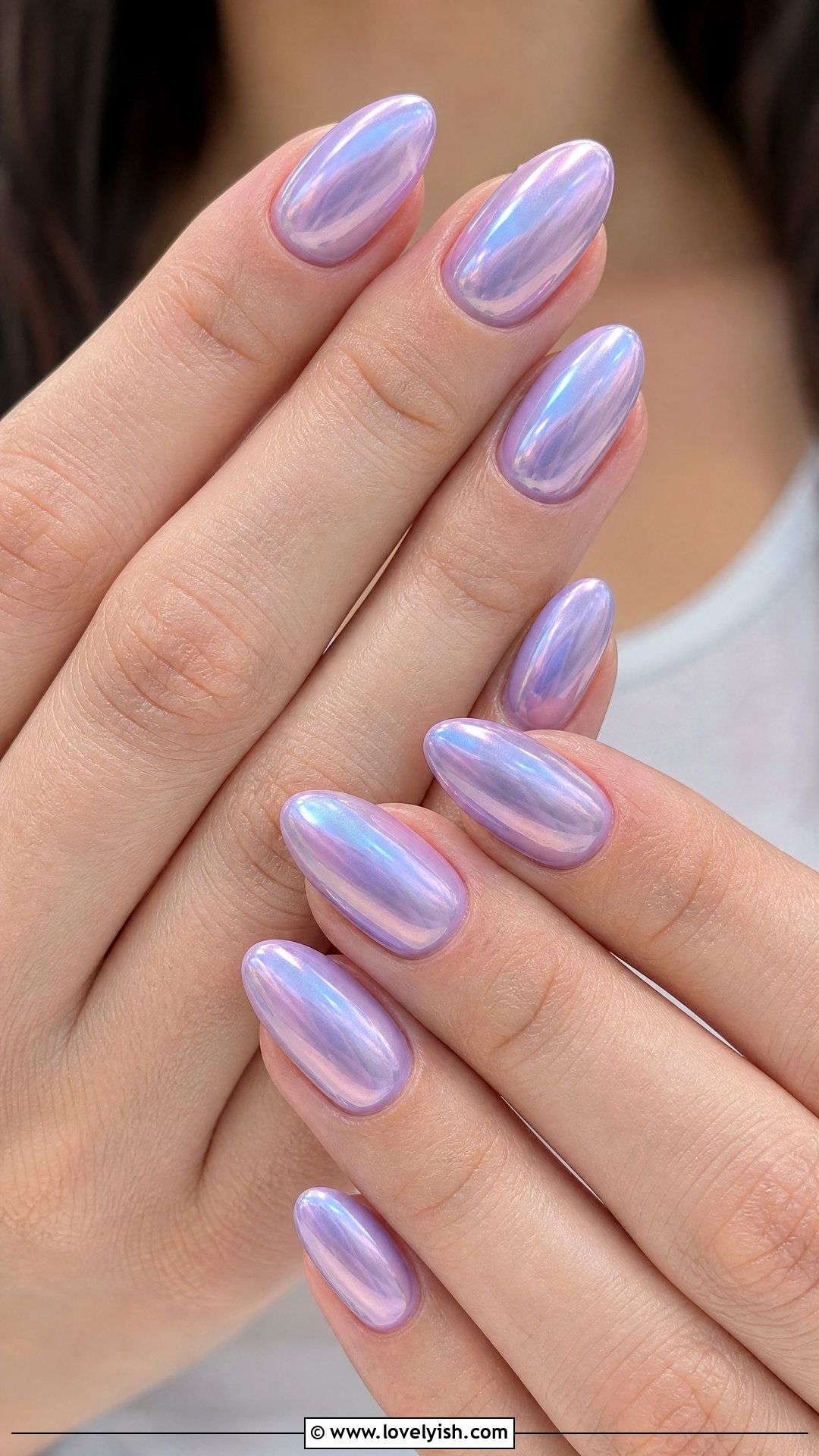 Lavender Chrome Nails - 50 spring nails - 50 spring nails