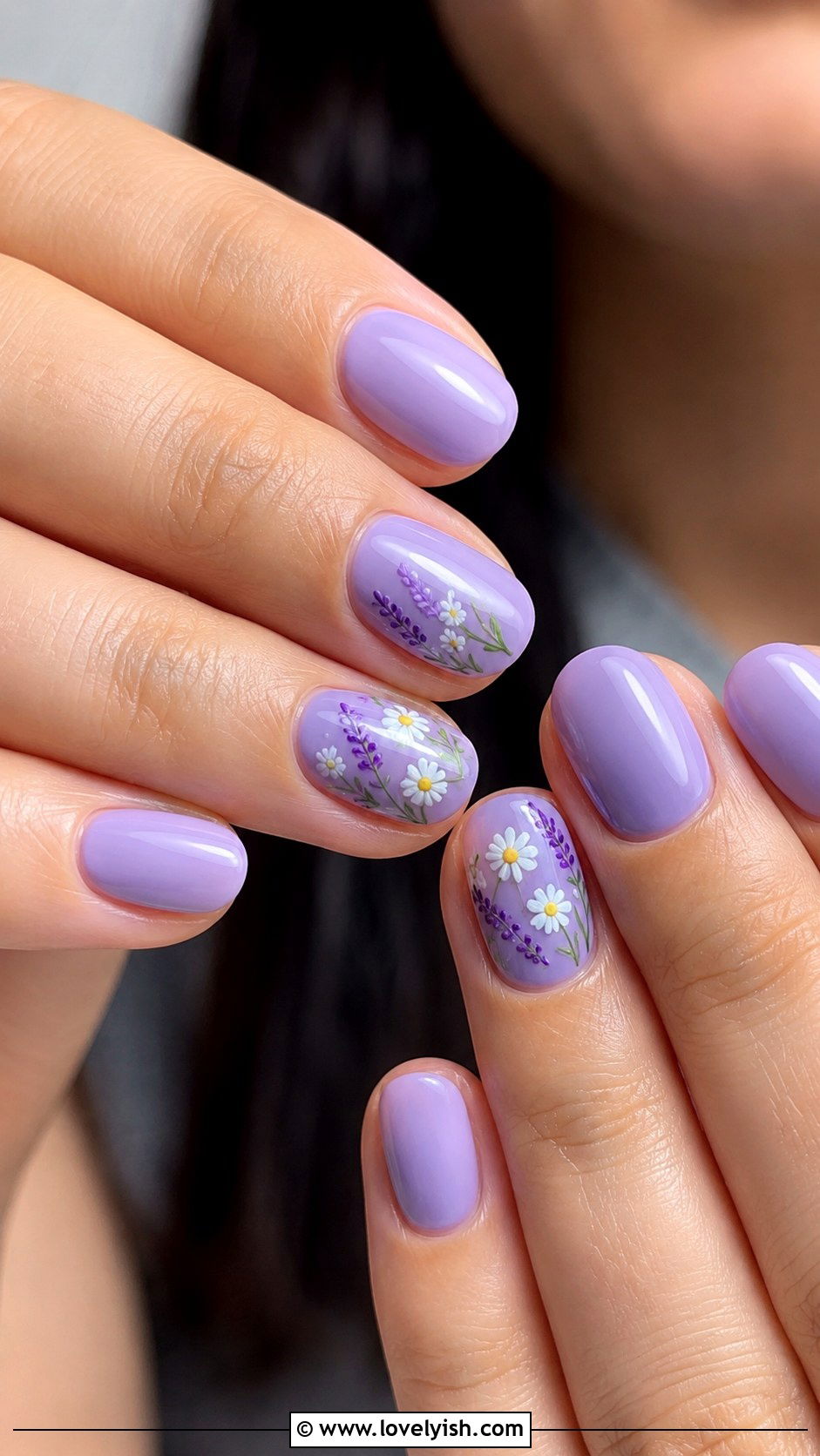 Lavender Floral Nails - 25 lavender nail designs - 25 lavender nail designs