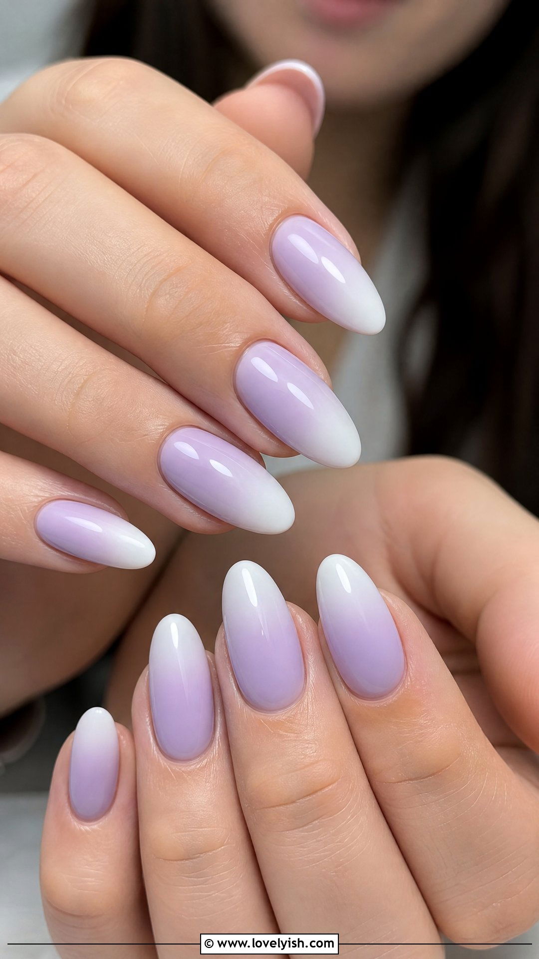 Lavender French Ombre - 50 french ombre nails - 50 french ombre nails