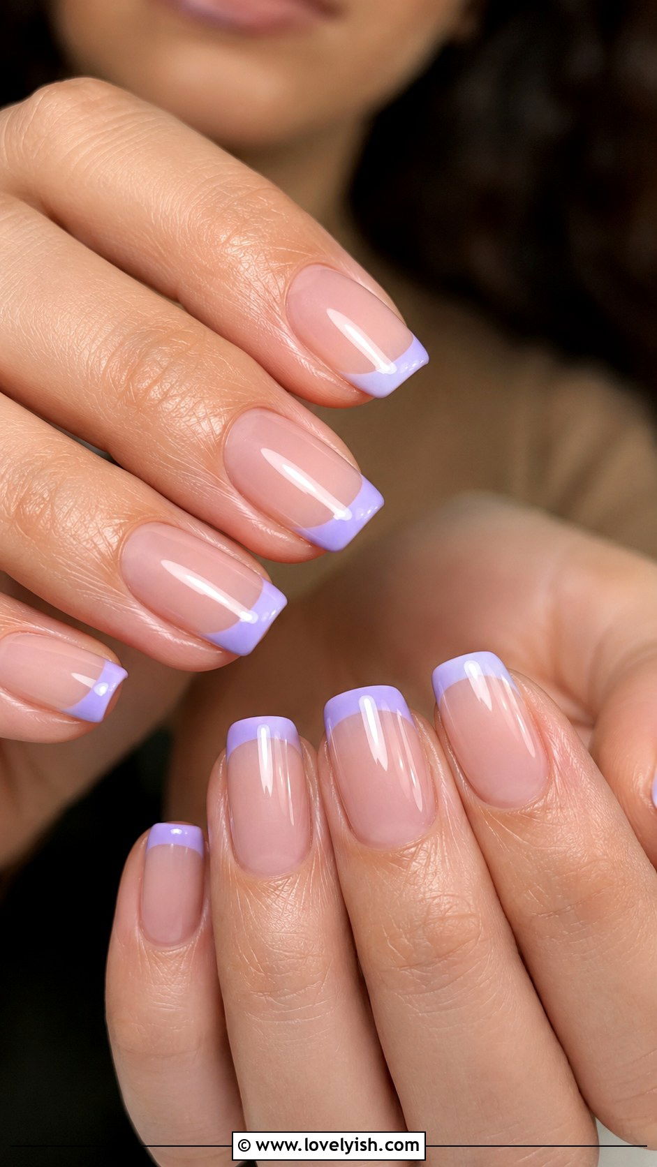Lavender French Tip Nails - 25 lavender nail designs - 25 lavender nail designs