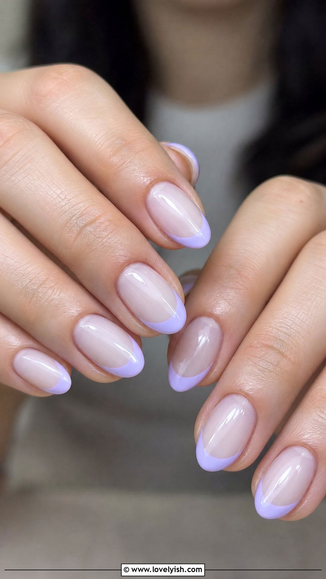 Lavender French Tip Nails - 41 nail design simple - 41 nail design simple