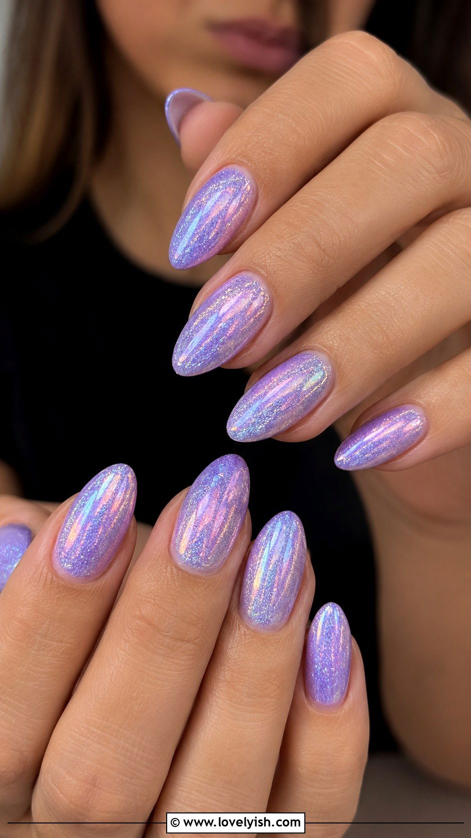 Lavender Glitter Mermaid Nails - 50 mermaid nails - 50 mermaid nails