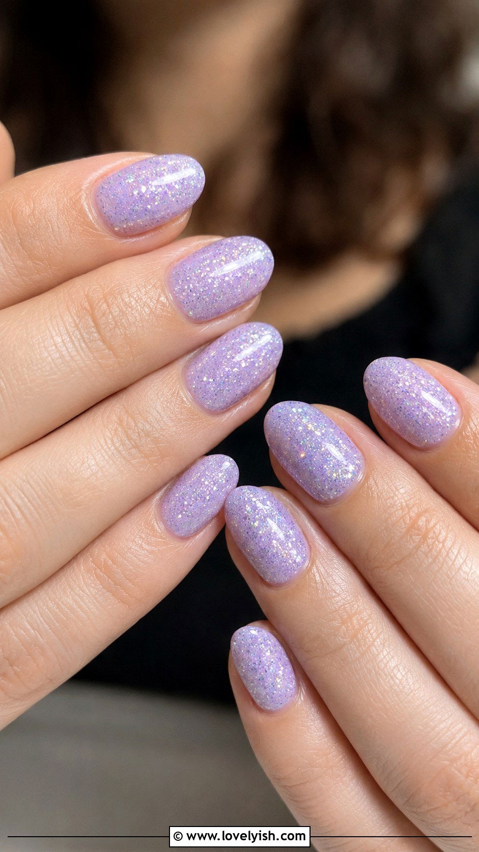 Lavender Glitter Nails - 25 glitter nail designs - 25 glitter nail designs
