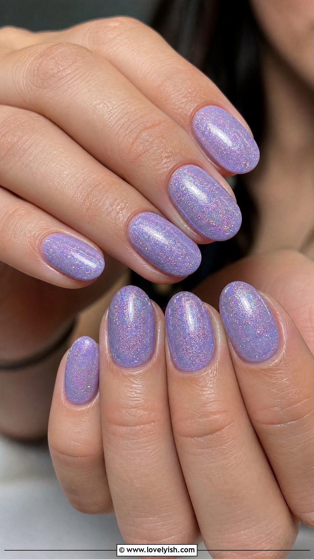 Lavender Holographic Sparkle Nails - 50 sparkly nails - 50 sparkly nails
