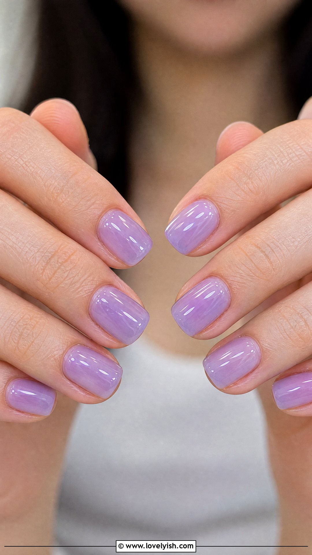 Lavender Jelly Gel Nails - 50 gel manicure - 50 gel manicure