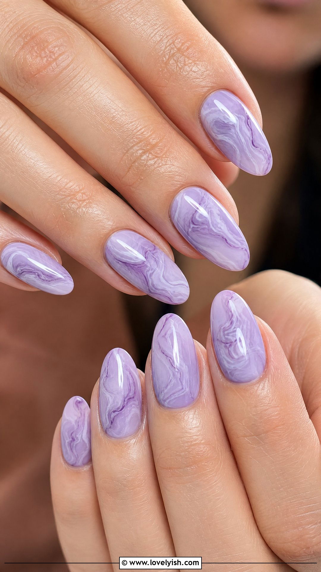 Lavender Marble Nails - 38 may nail ideas - 38 may nail ideas