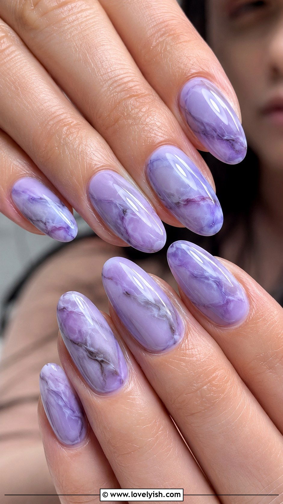 Lavender Marble Nails - 25 lavender nail designs - 25 lavender nail designs