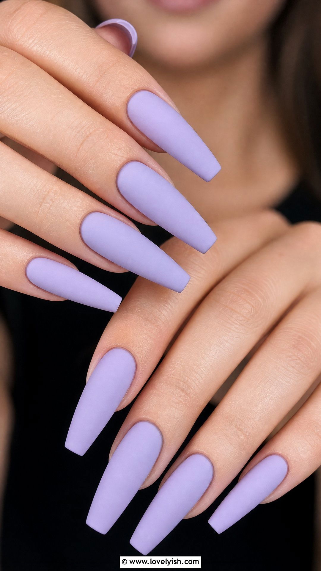 Lavender Matte Coffin Nails - 50 coffin nails - 50 coffin nails