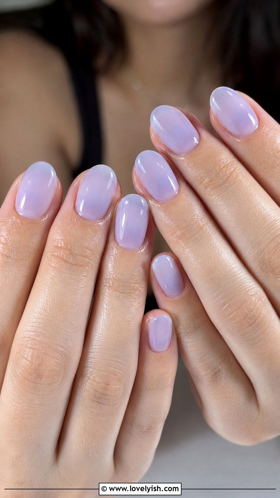 Lavender Milky Nails - 40 nail design summer - 40 nail design summer