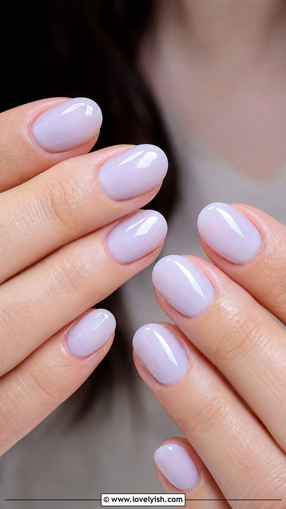 Lavender Milky Nails - 39 summer nail ideas - 39 summer nail ideas