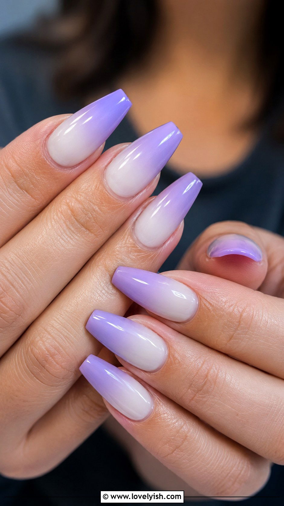 Lavender Ombre Nails - 47 nail inspiration - 47 nail inspiration