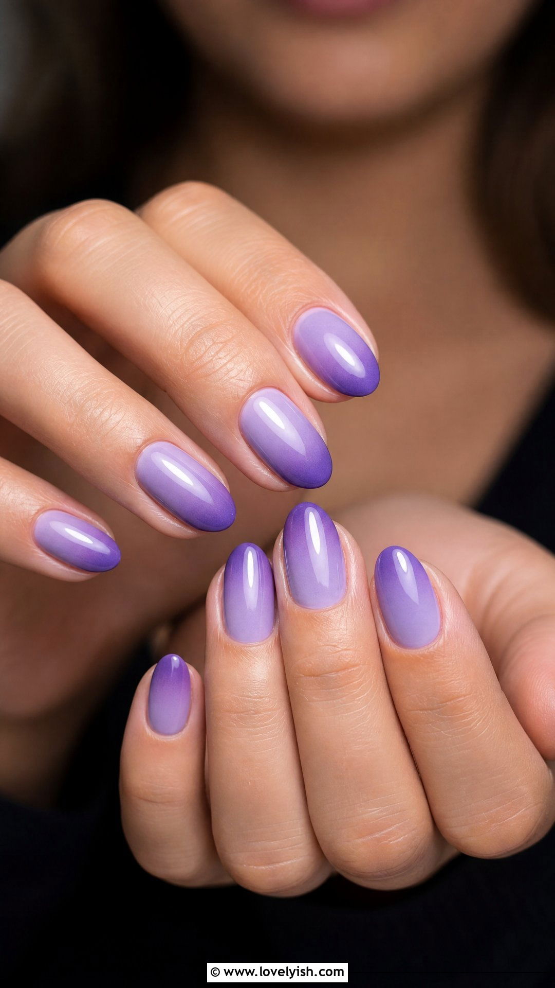 Lavender Ombre Short Almond Nails - 50 short almond nails - 50 short almond nails