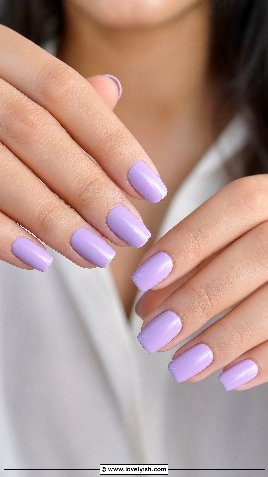 Lavender Pastel Short Coffin Nails - 38 short coffin nail designs - 38 short coffin nail designs