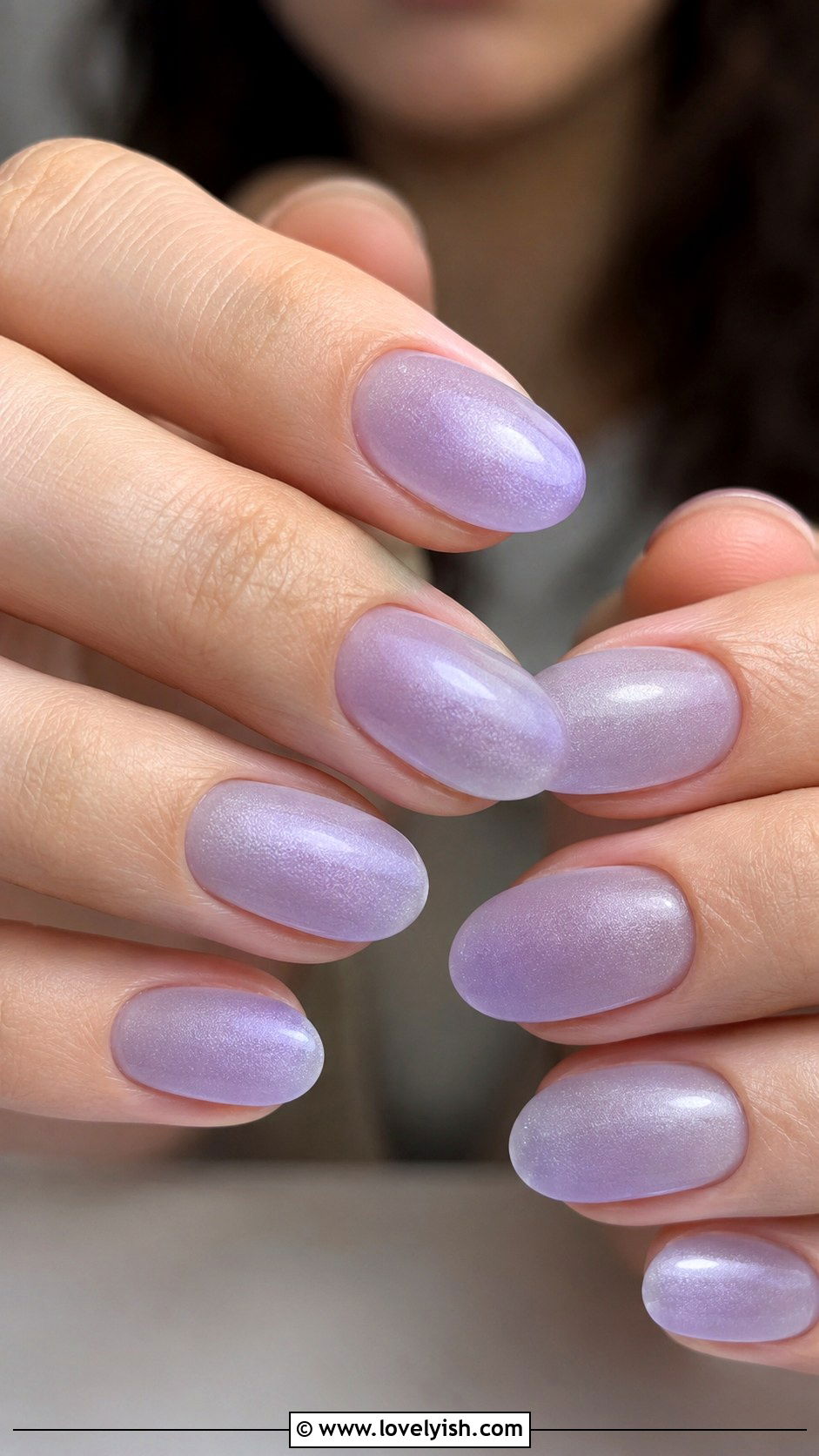 Lavender Sea Glass Nails - 50 beach nails - 50 beach nails