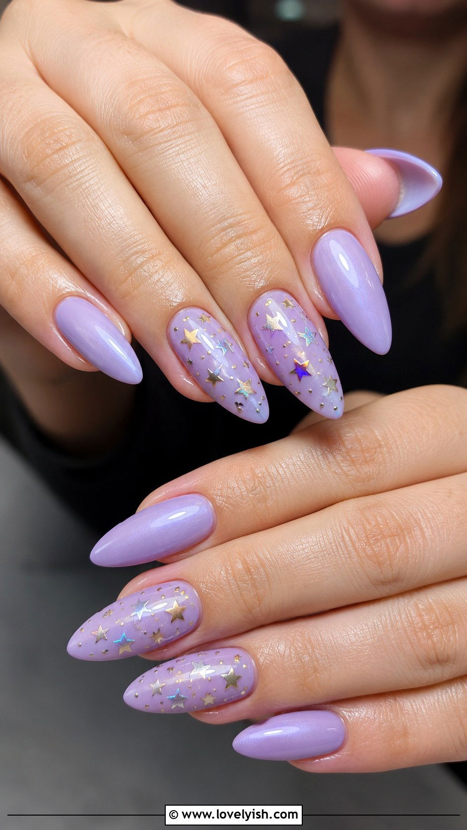 Lavender Star Nails - 25 lavender nail designs - 25 lavender nail designs