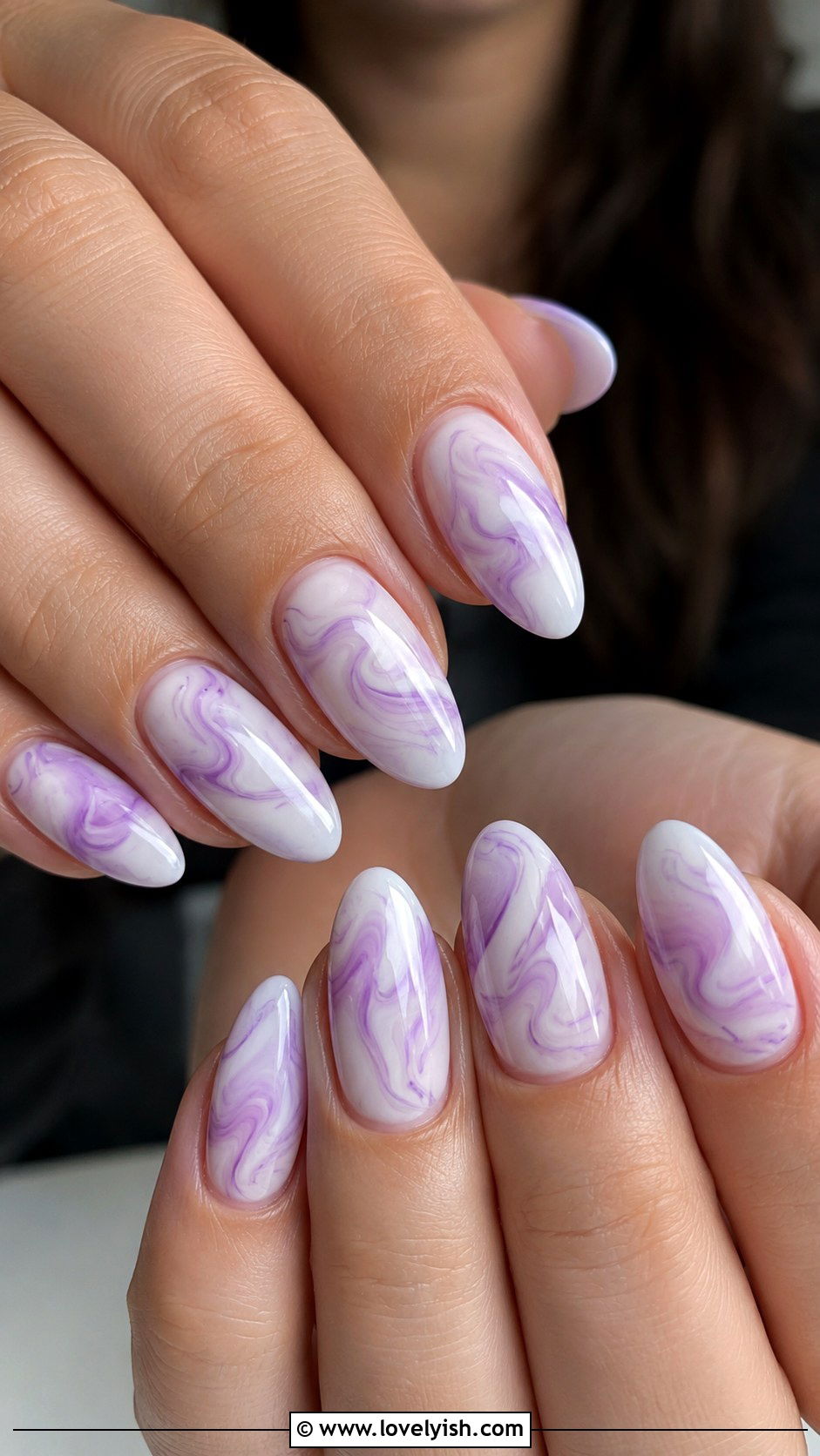 Lavender Swirl Nails - 50 may nails - 50 may nails