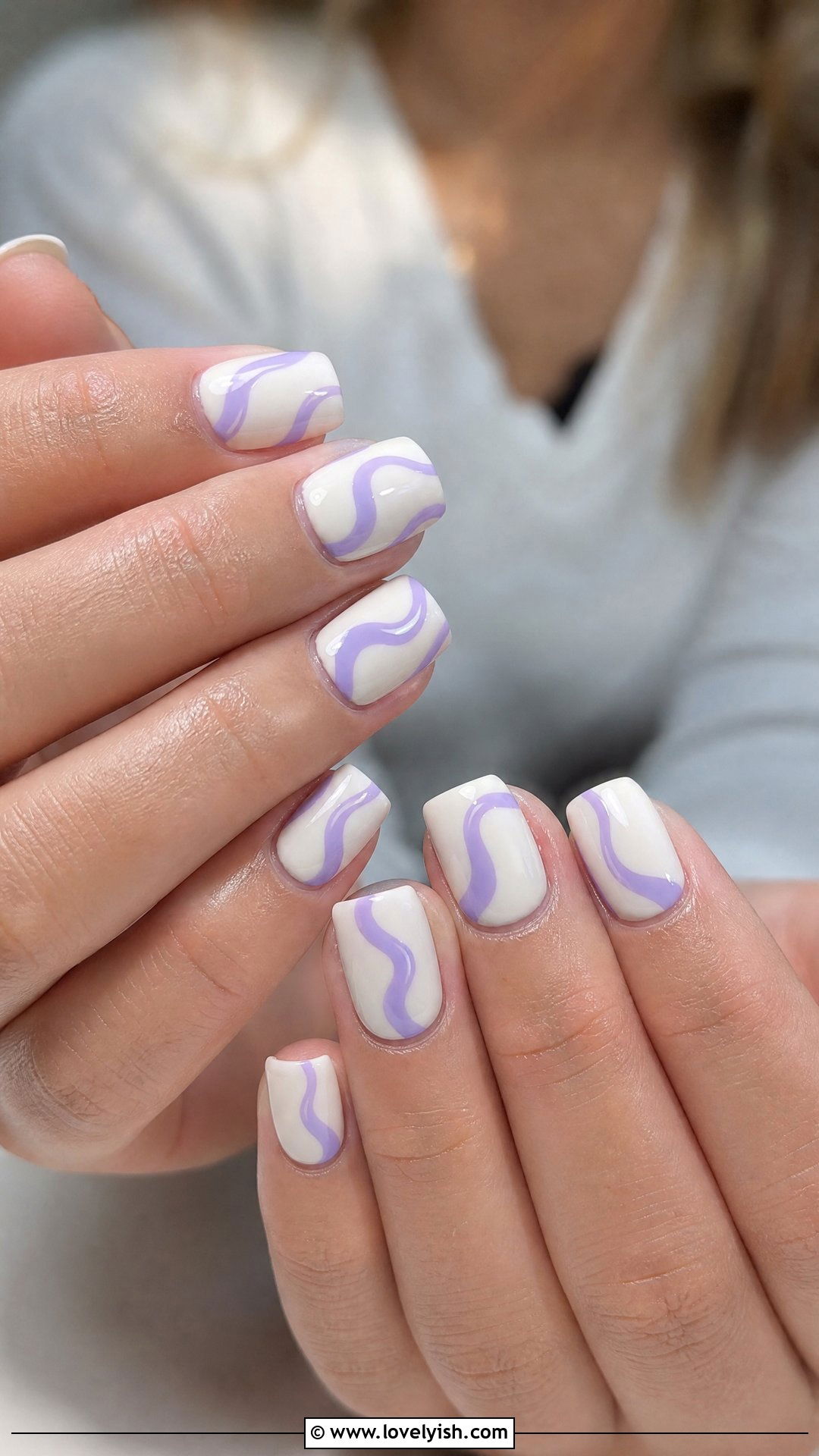 Lavender Wave Nails - 50 simple spring nail designs - 50 simple spring nail designs