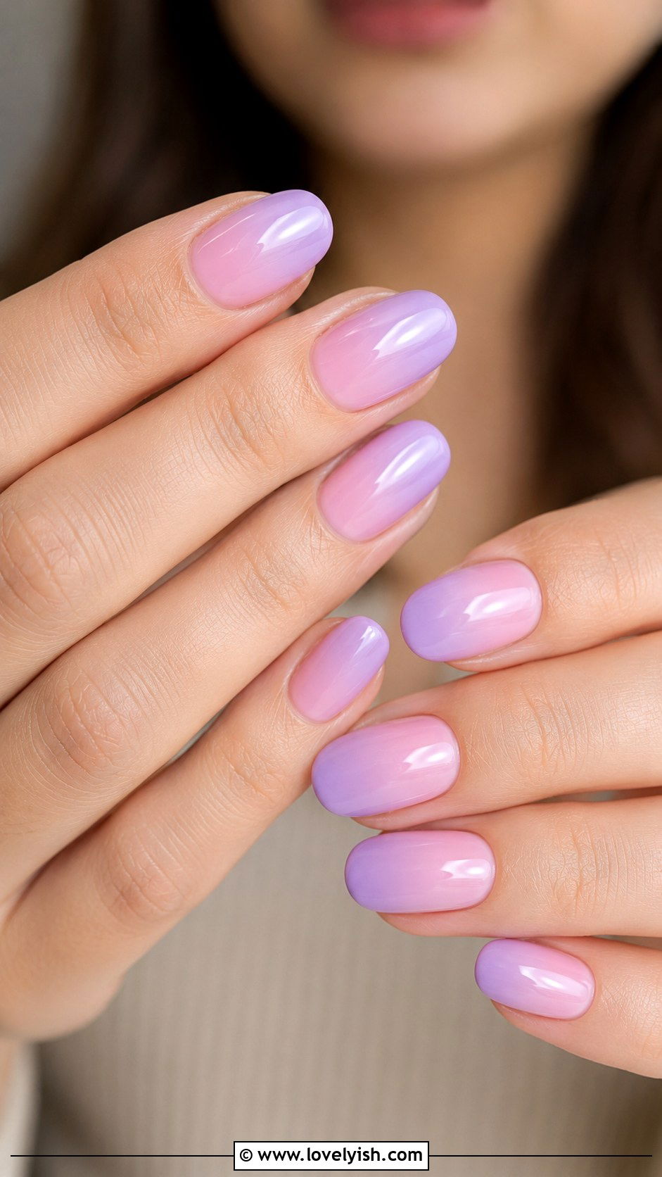 Lavender and Pink Gradient Nails - 25 lavender nail designs - 25 lavender nail designs