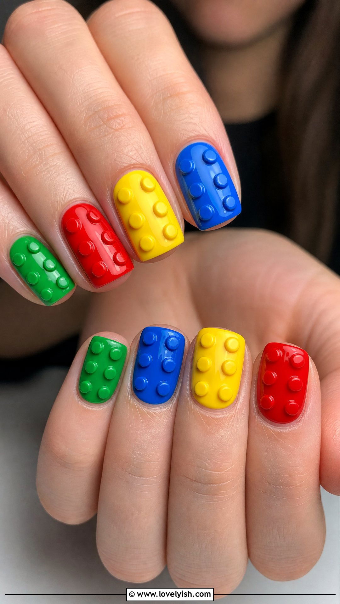 Lego Brick Nails - 50 crazy nail designs - 50 crazy nail designs