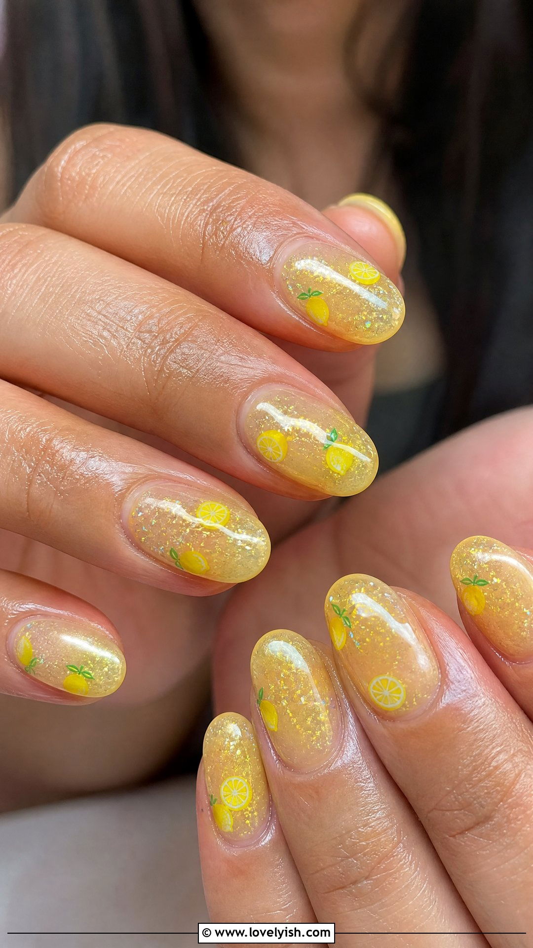 Lemon Drop Candy Nails - 50 lemon nail design ideas - 50 lemon nail design ideas