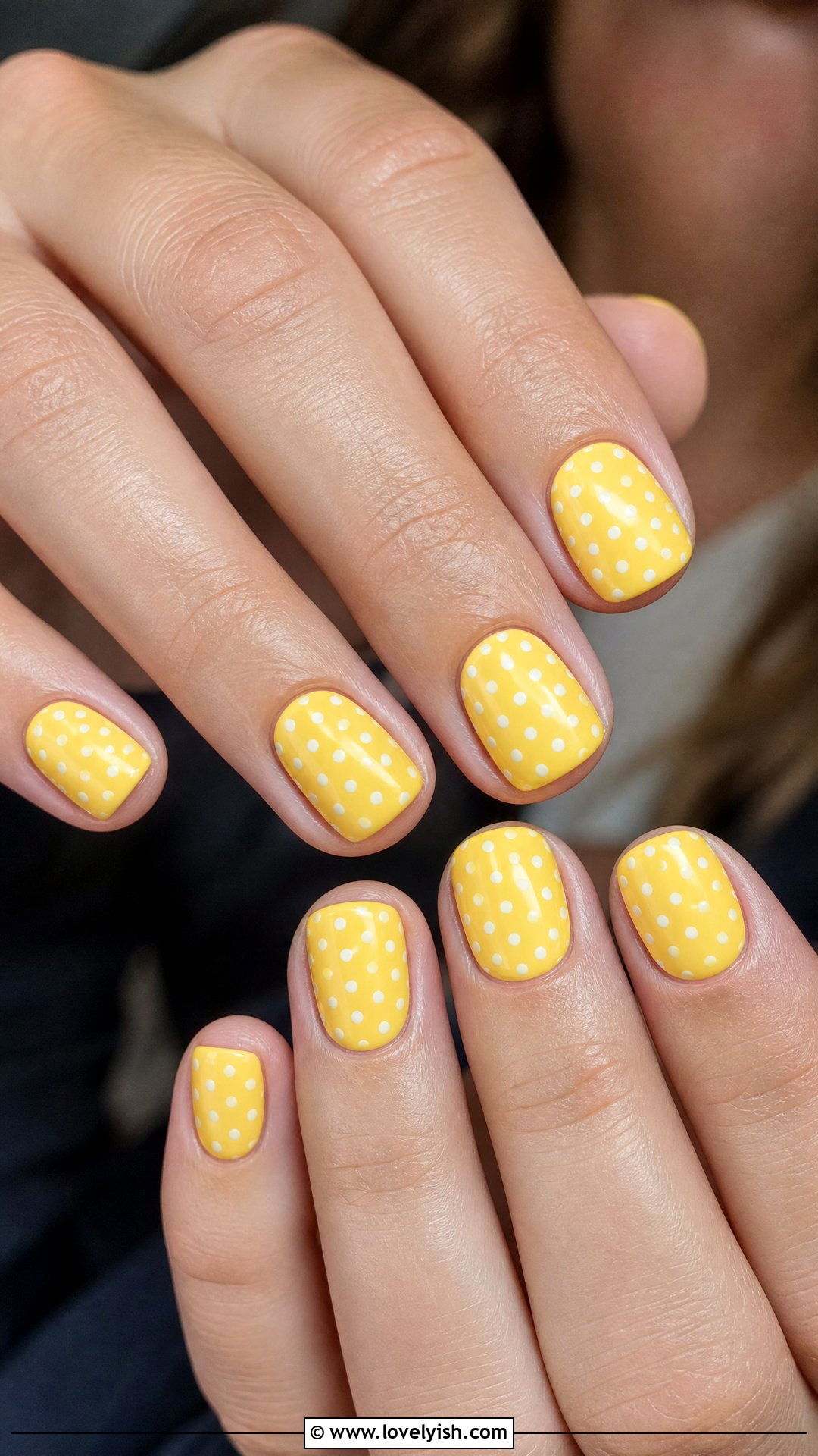 Lemon Yellow Polka Dot Nails - 28 spring nails design ideas - 28 spring nails design ideas