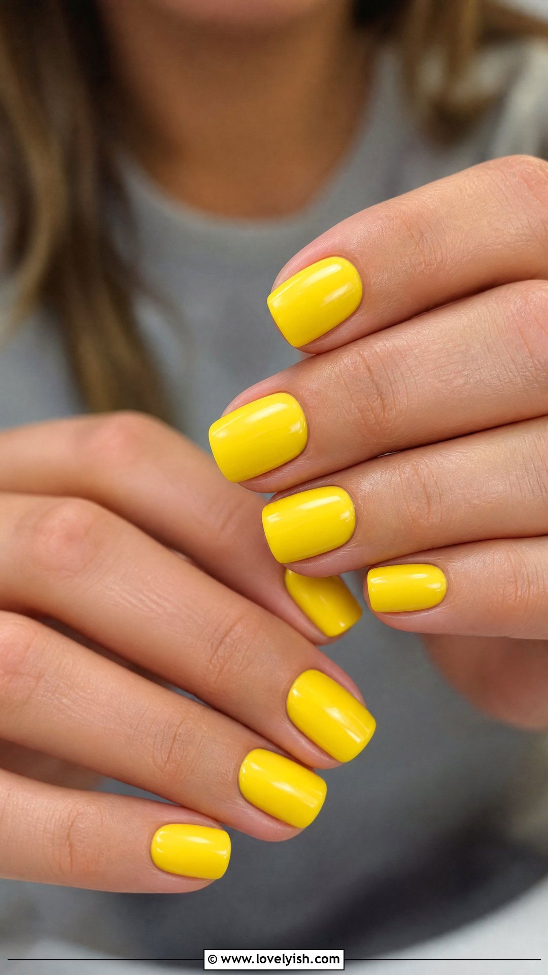 Lemon Yellow Polygel Nails - 50 polygel nails - 50 polygel nails