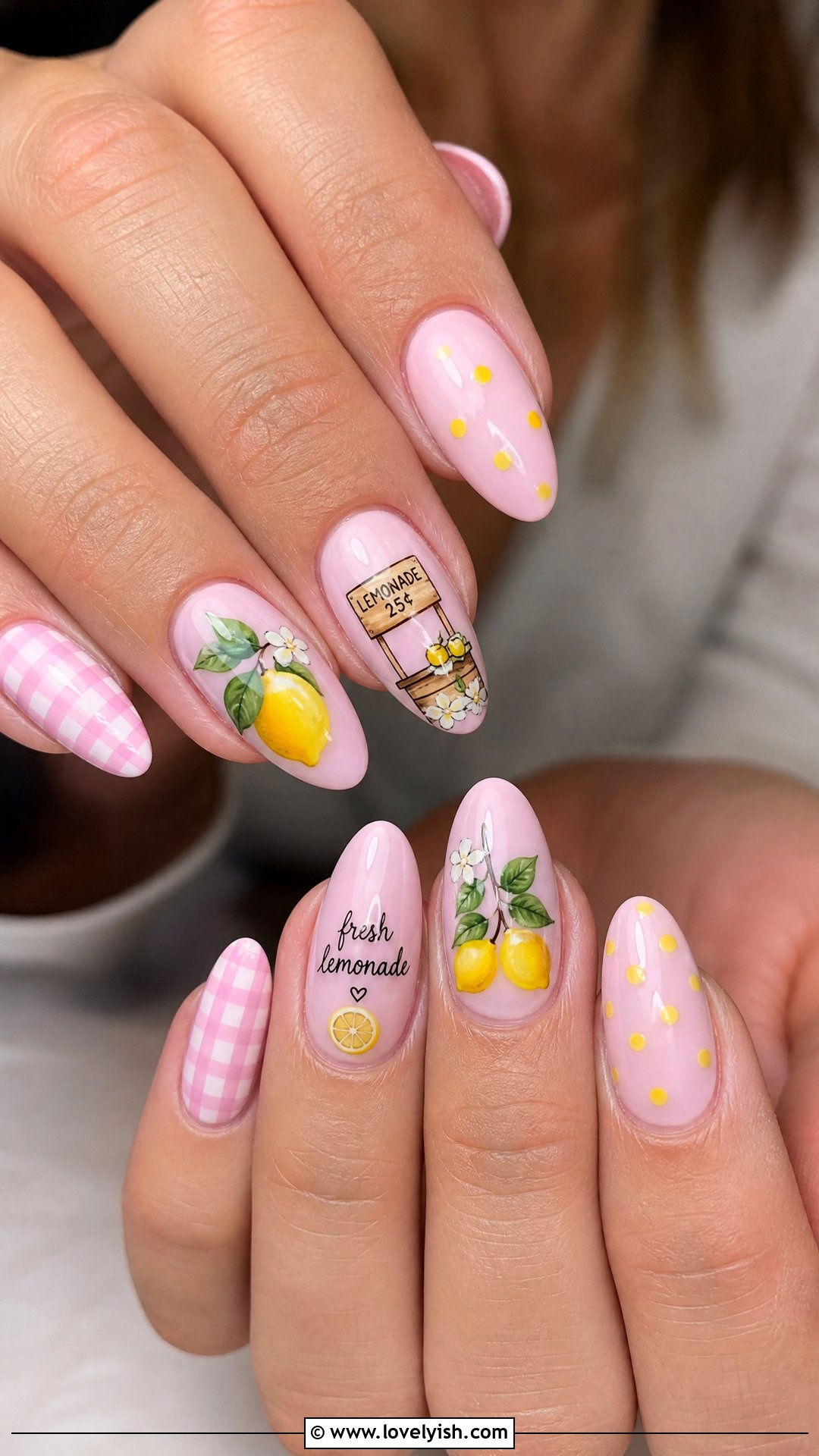 Lemonade Stand Nails - 50 lemon nail design ideas - 50 lemon nail design ideas
