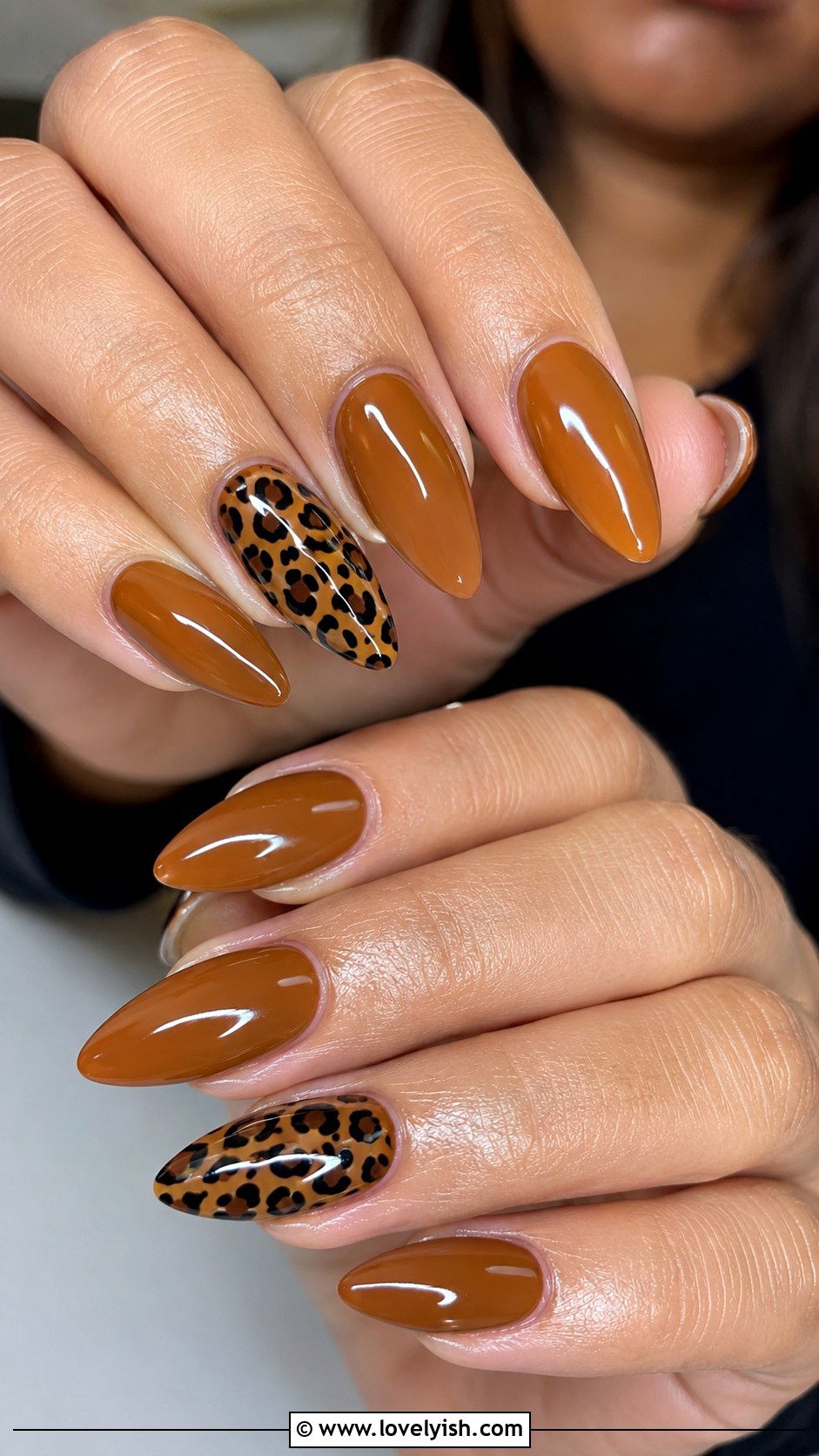 Leopard Print Accent Baddie Nails - 50 baddie nails - 50 baddie nails