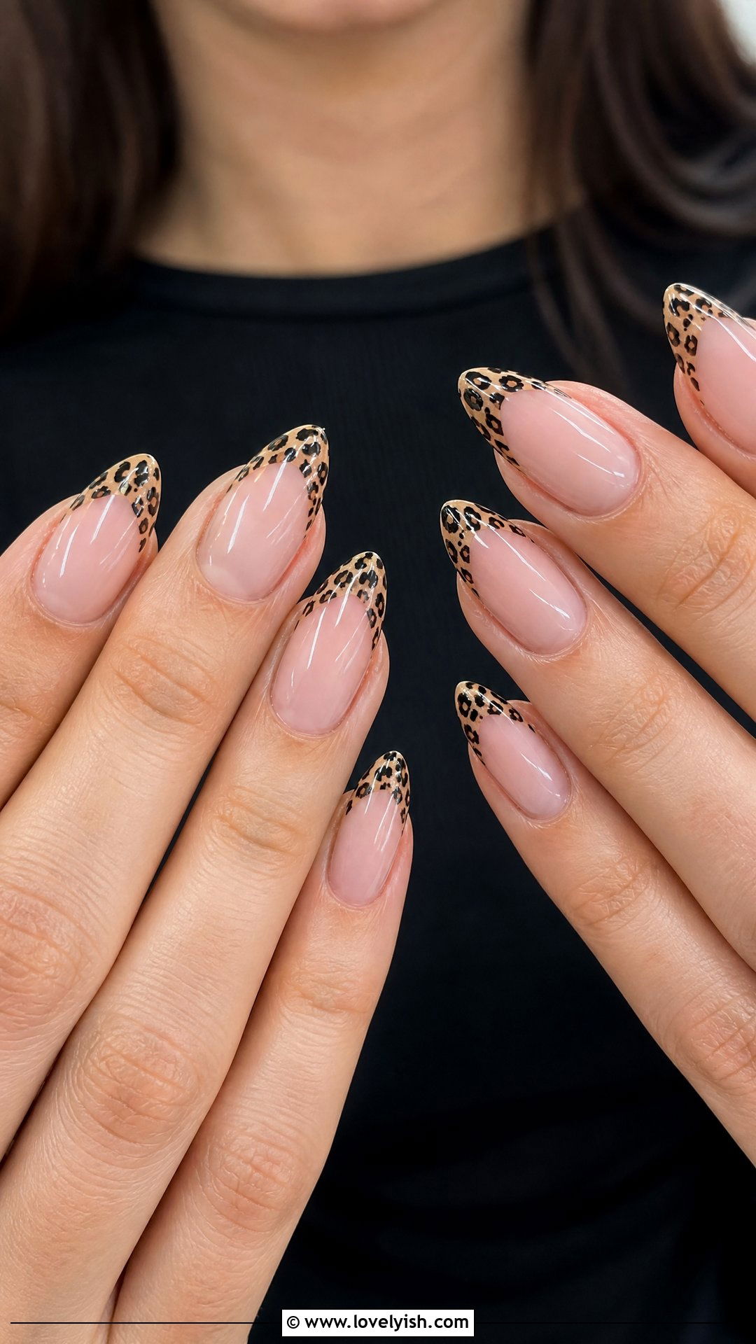 Leopard Print French Tip - 50 cute french tip nail designs - 50 cute french tip nail designs