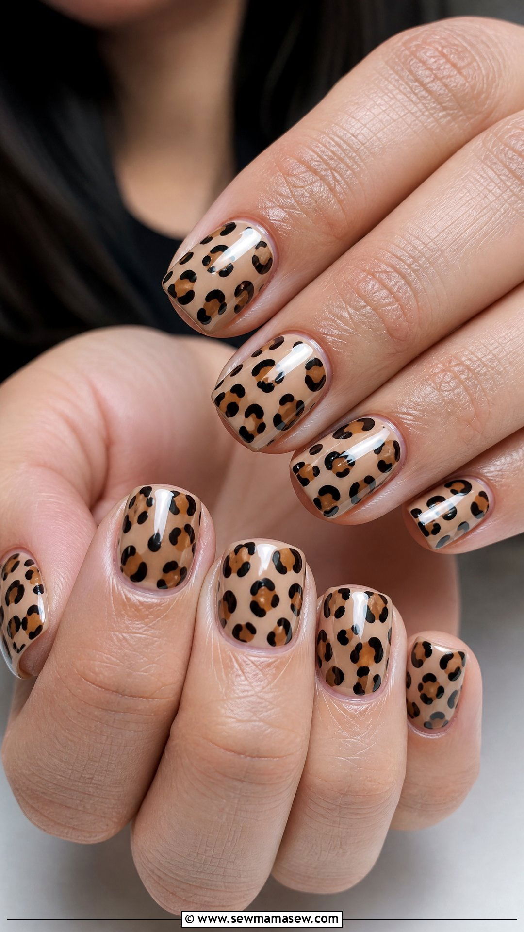Leopard Print Gel Nails - 50 gel polish - 50 gel polish