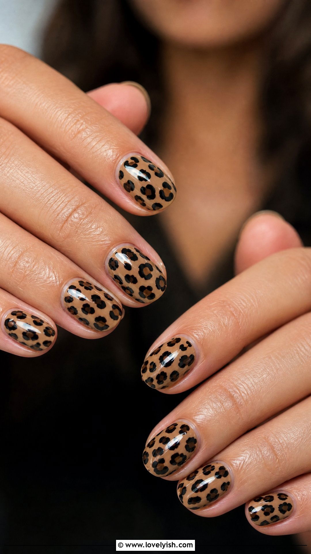 Leopard Print Short Acrylic Nails - 50 short acrylic nails - 50 short acrylic nails