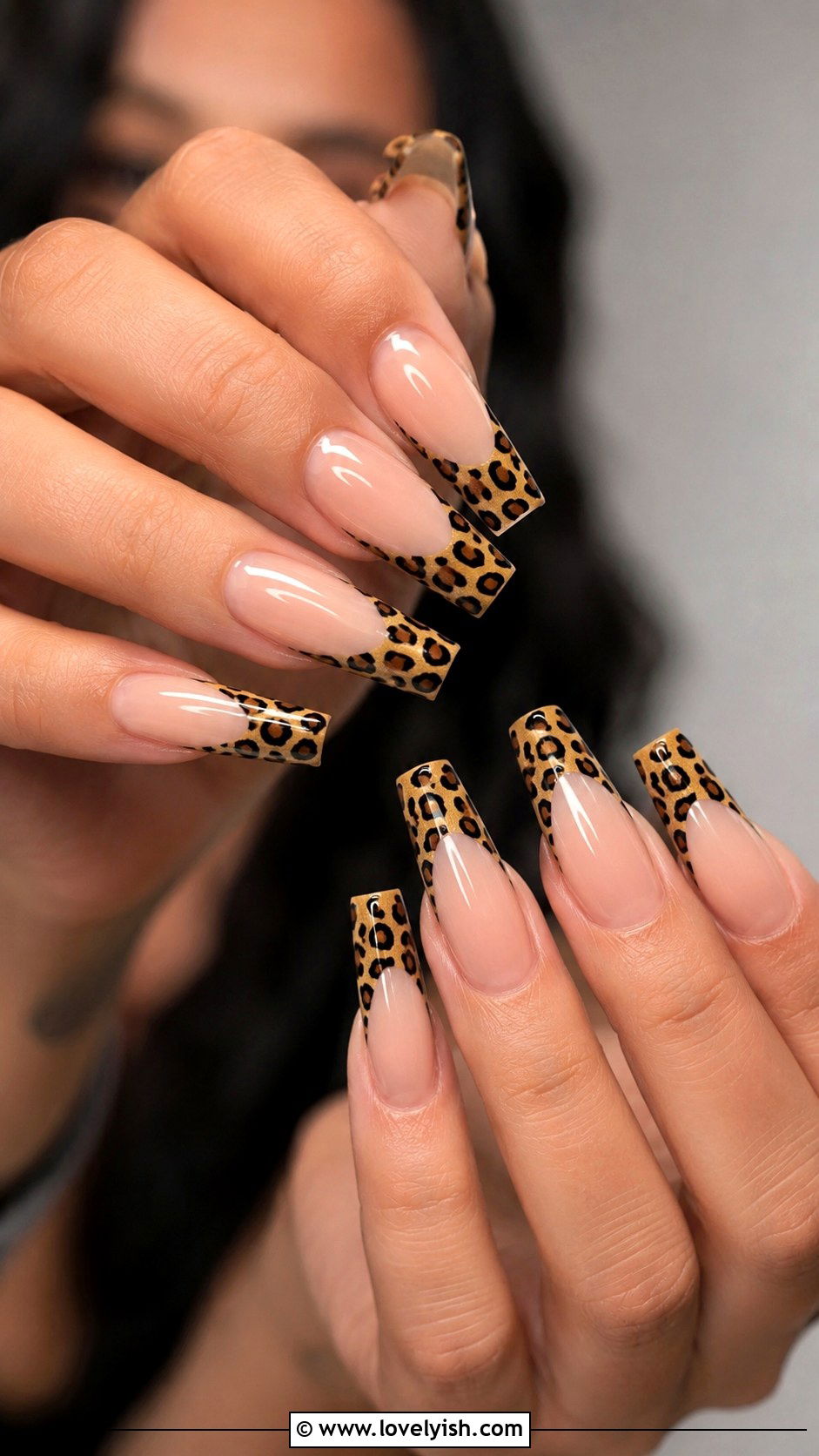 Leopard Print Tip Nails - 45 nail tips - 45 nail tips