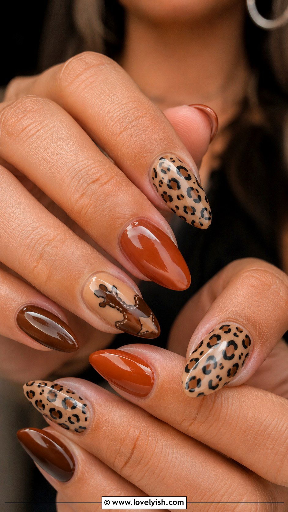 Leopard and Western Mixed Nails - 50 western nail designs - 50 western nail designs