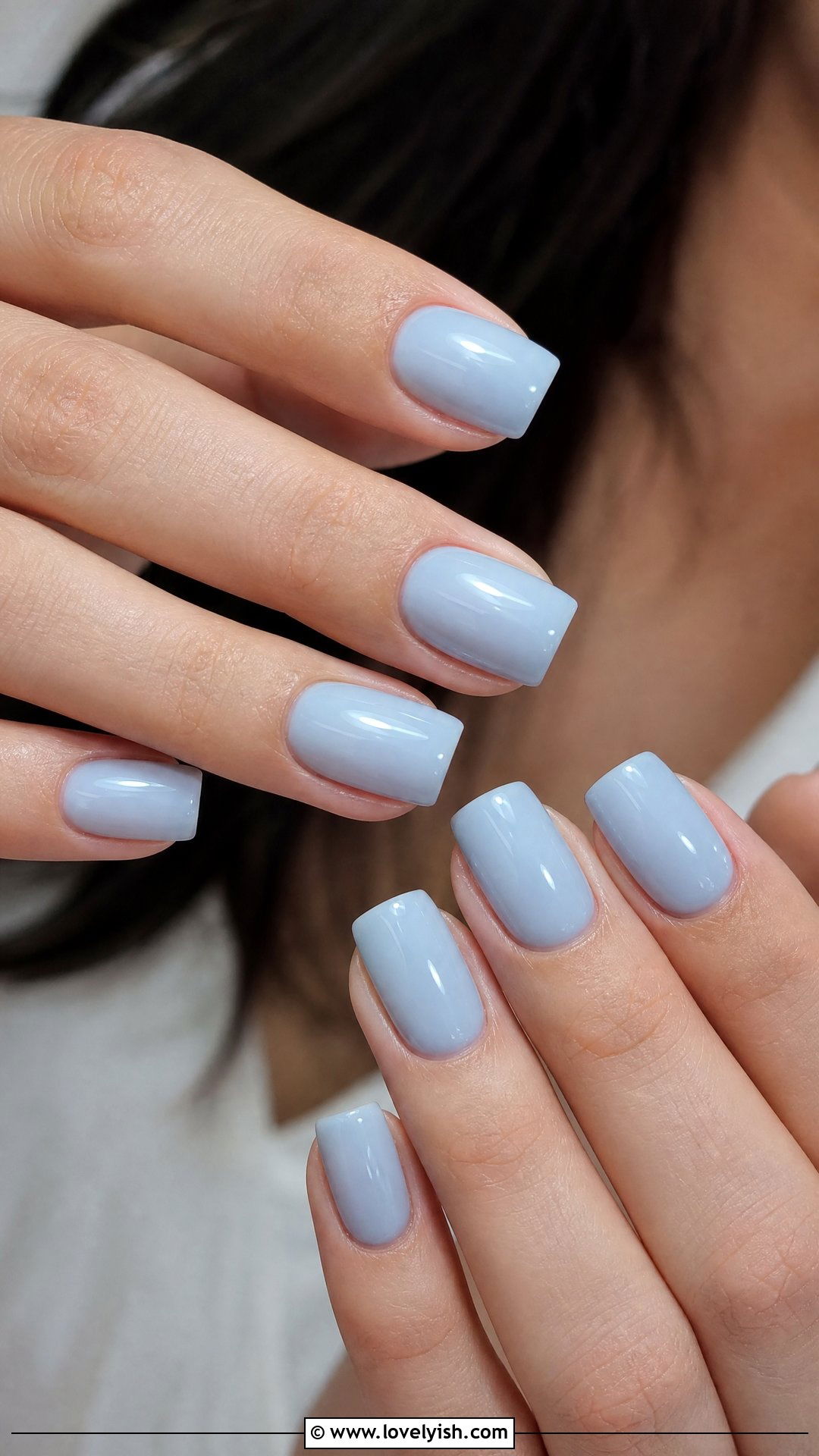 Light Blue Milky Nails - 50 classy nails - 50 classy nails
