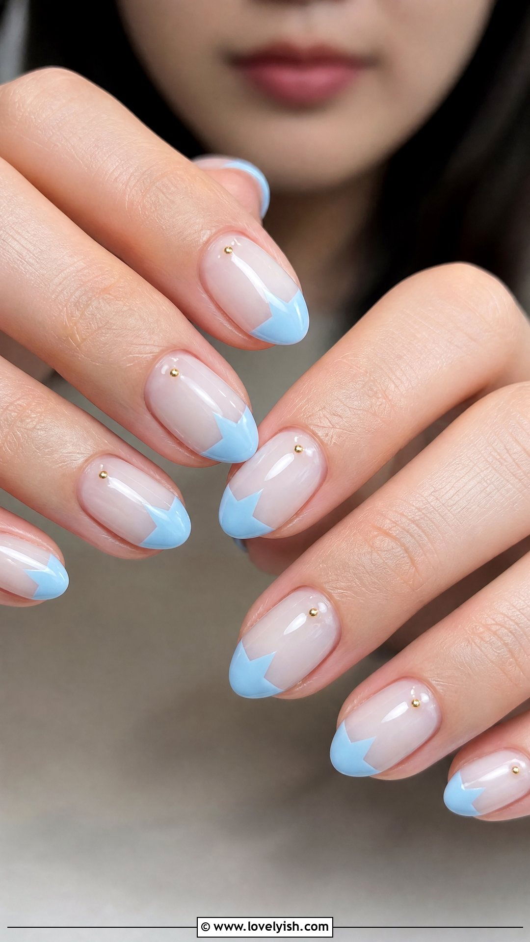 Light Blue Star Tip Nails - 50 star nails - 50 star nails