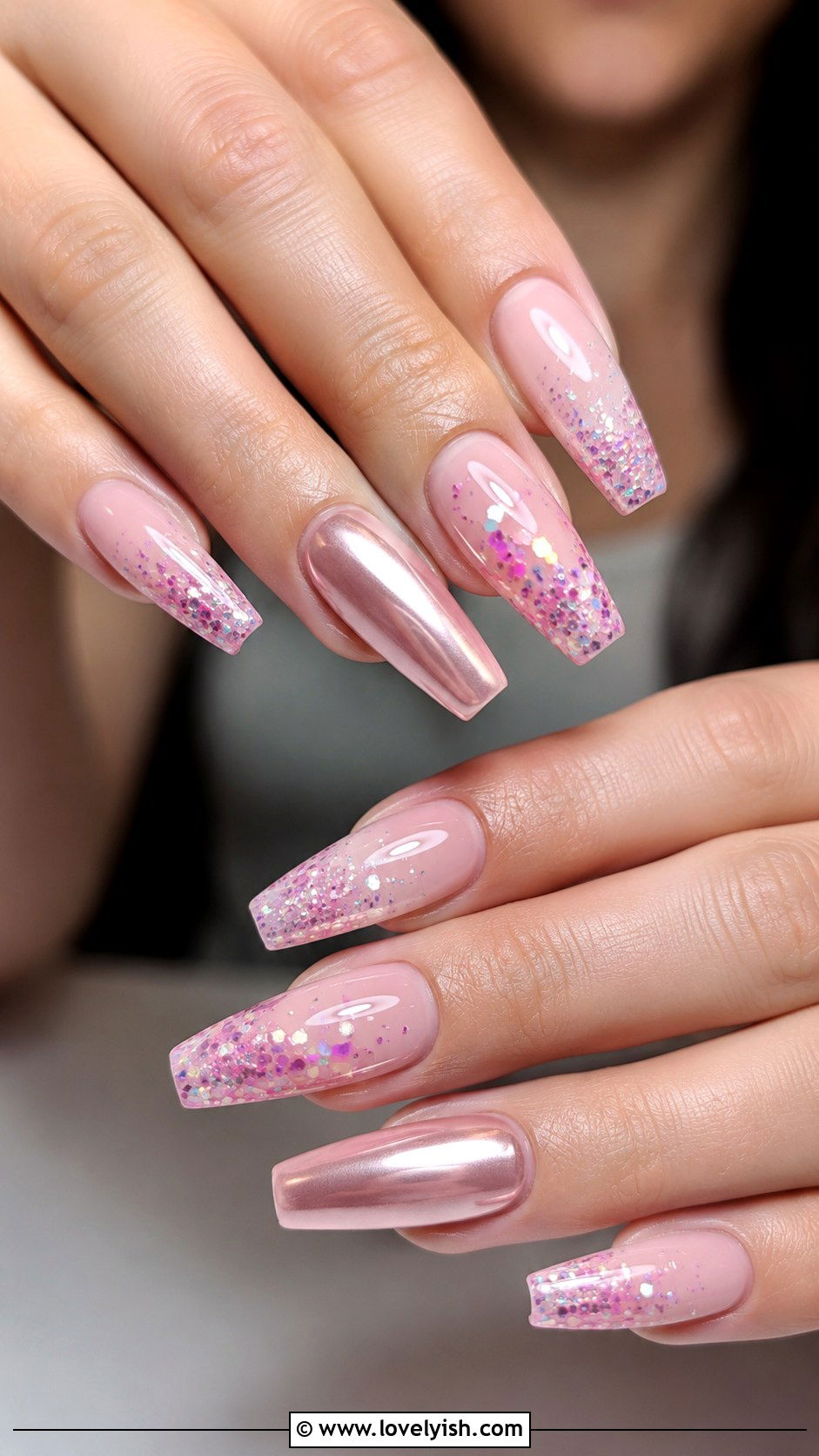 Light Pink Birthday Nails - 50 light pink nails - 50 light pink nails