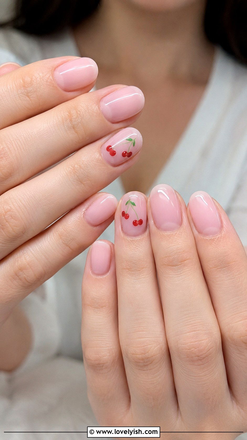 Light Pink Cherry Nails - 50 light pink nails - 50 light pink nails