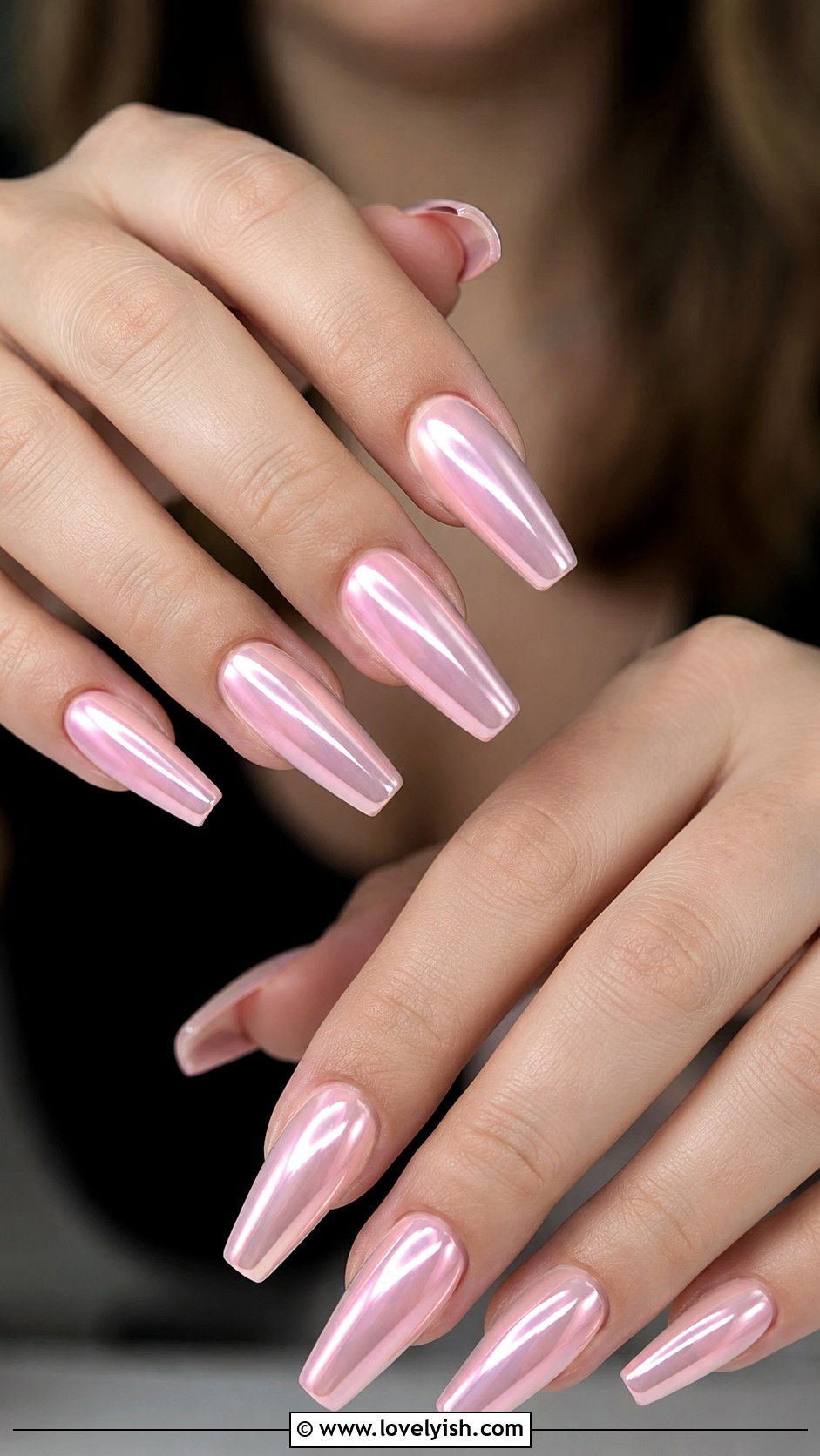 Light Pink Chrome Nails - 50 light pink nails - 50 light pink nails