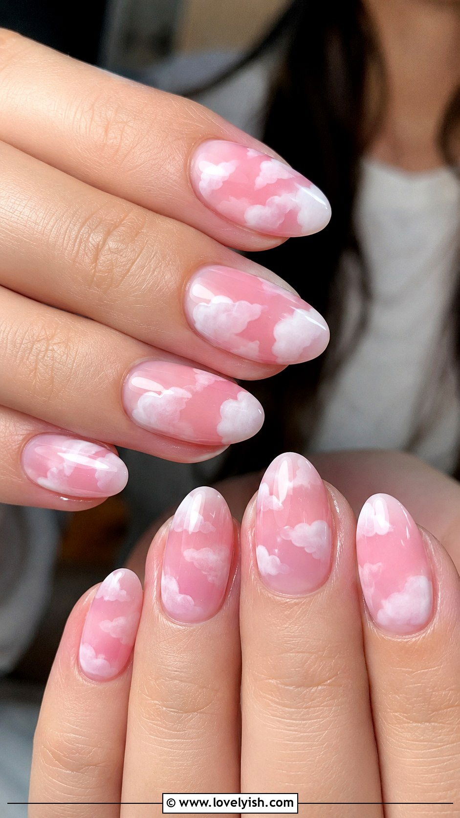 Light Pink Cloud Nails - 50 light pink nails - 50 light pink nails