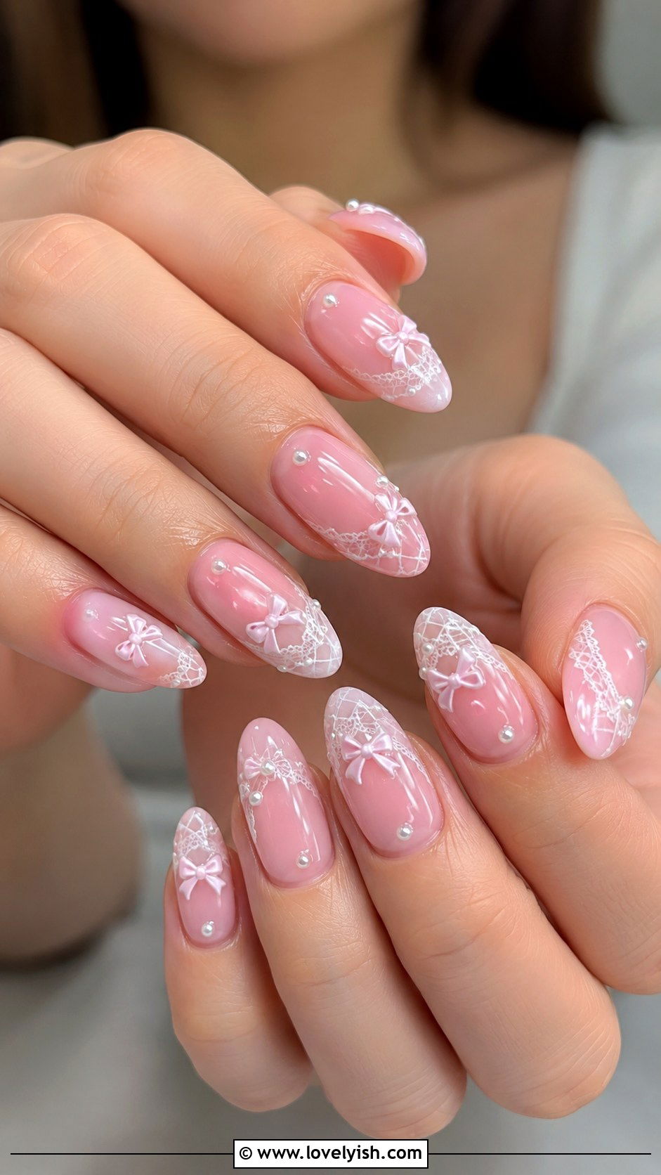 Light Pink Coquette Nails - 50 light pink nails - 50 light pink nails