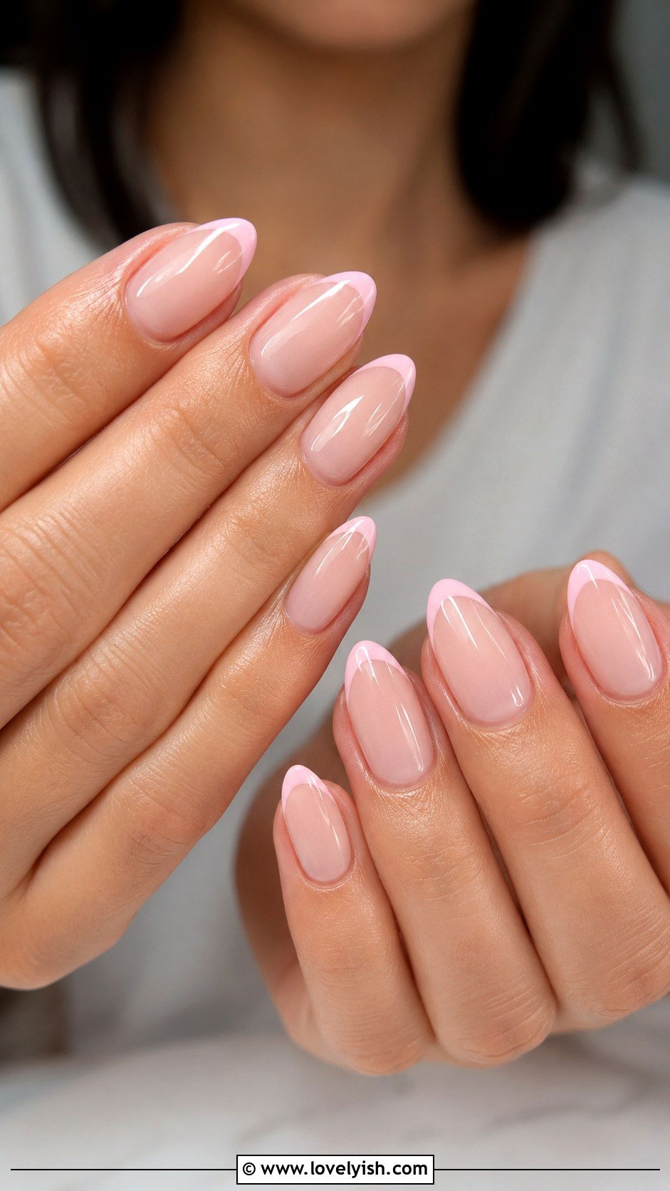 Light Pink French Tip Nails - 50 light pink nails - 50 light pink nails