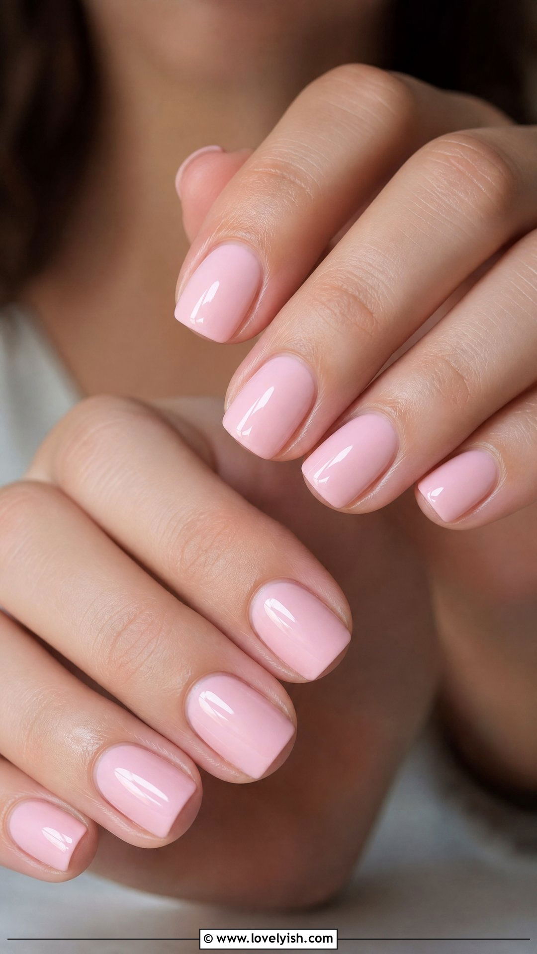 Light Pink Squoval Nails - 50 classy pink nails - 50 classy pink nails