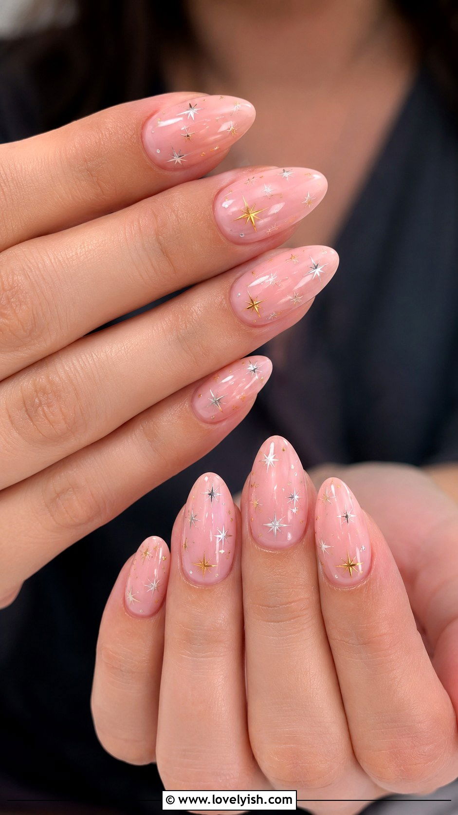 Light Pink Star Nails - 50 light pink nails - 50 light pink nails