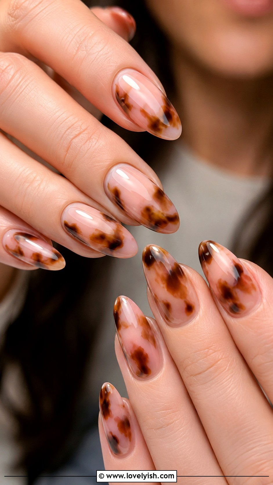 Light Pink Tortoise Shell Nails - 50 light pink nails - 50 light pink nails