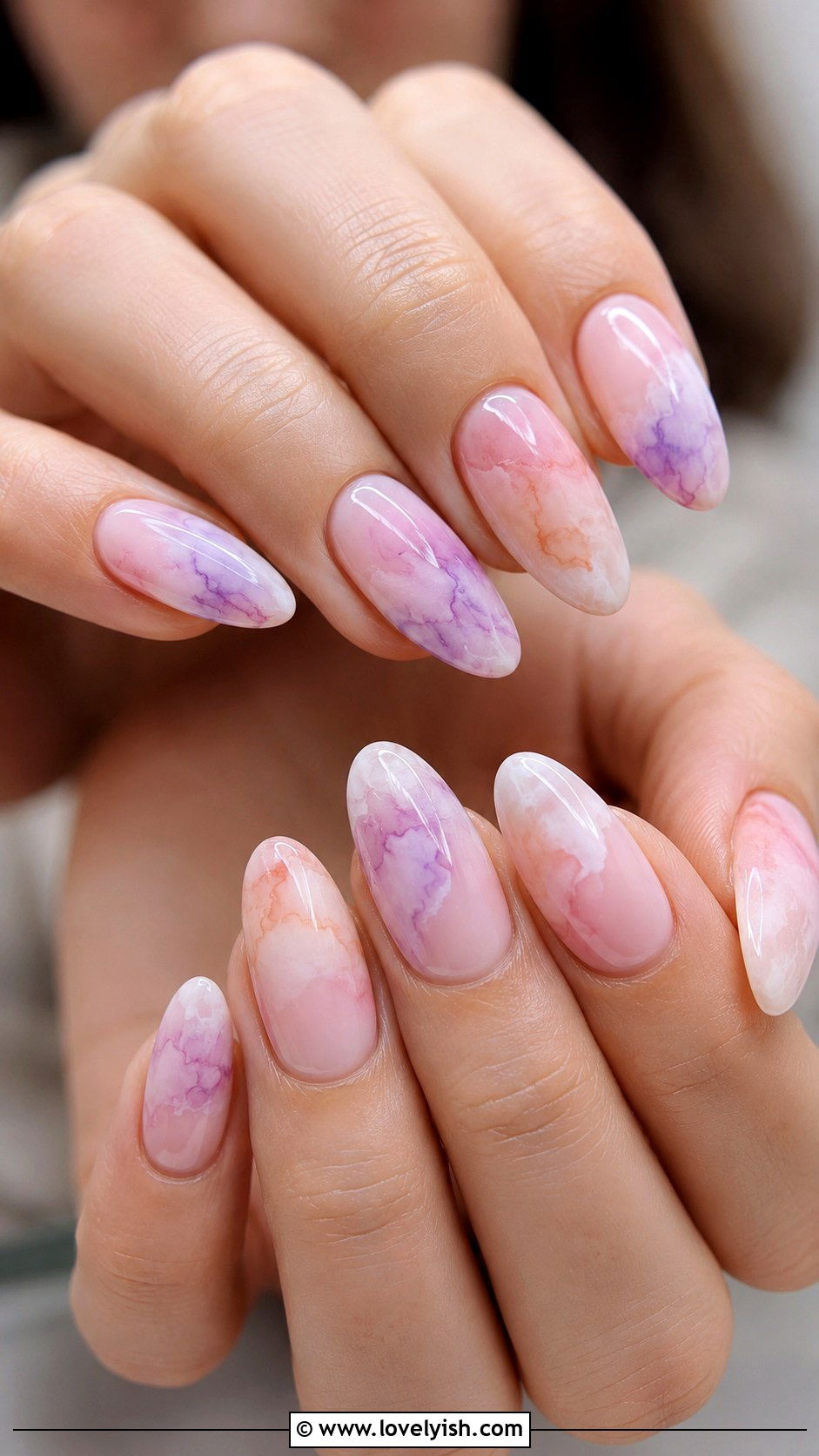 Light Pink Watercolor Nails - 50 light pink nails - 50 light pink nails